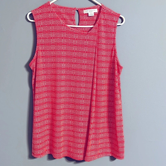 Liz Claiborne petite salmon color tank top petite large - Picture 1 of 6